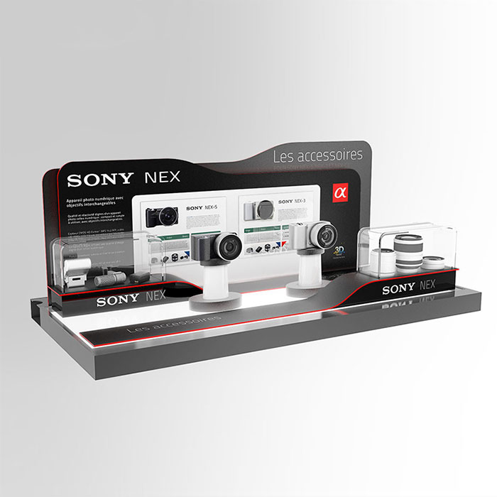 電子產(chǎn)品展示架定制 攝像頭陳列架展示架